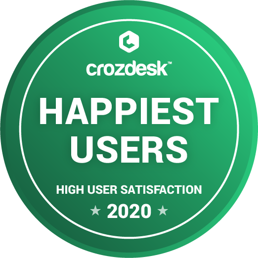 Crozdesk’s Happiest Users Badge 2020